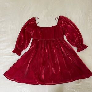 Red midi/mini dress. Size Large fits a Medium. Worn 1 time.